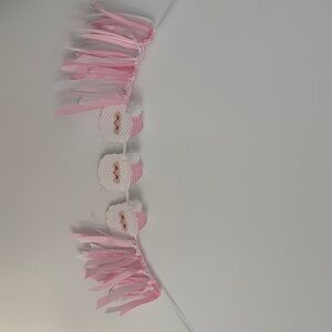 Little Happies Santa Wreath Banner NWOT